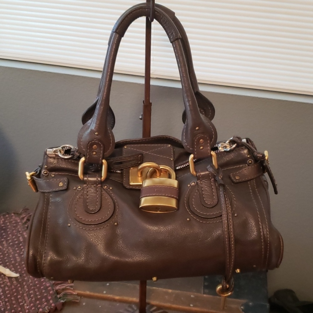 Chloe Paddington Satchel Medium Chocolate